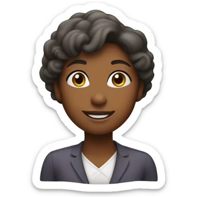 woman saying thank you sticker