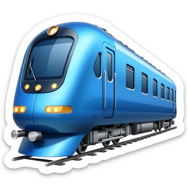 blue passenger train sticker