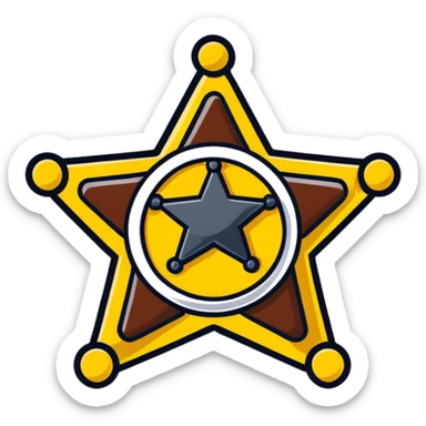 western sheriff badge sticker