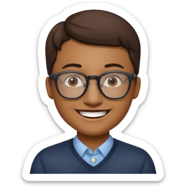 nariz con anteojos sticker