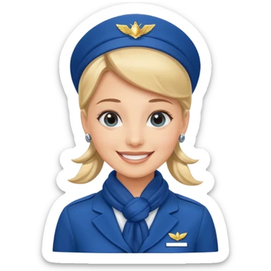 Flight attendant sticker