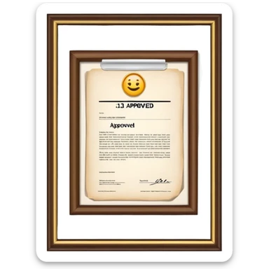 U.S. Immigration "I-130 Approved" sticker