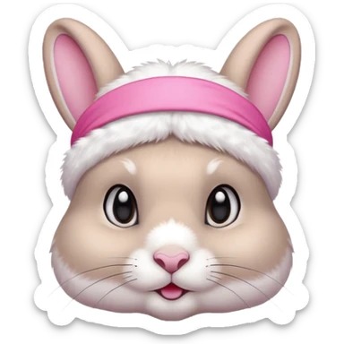 Rabbit with  head band  sticker