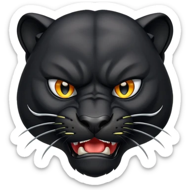 angry panther animal sticker