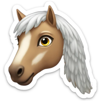 Pegasus with cat face sticker