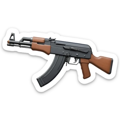 an ak47 with no stock kind of like the draco(a compact assault rifle founded in romania) sticker