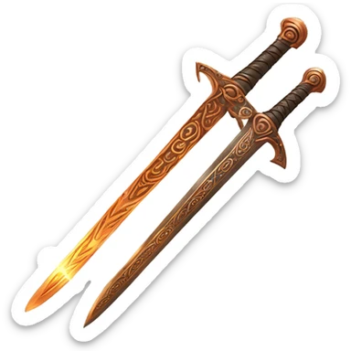Magic Copper sword sticker