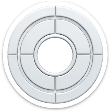 flat minimalist icon of a circle made of Crenels sticker