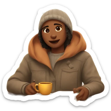 Cozy autumn day  sticker