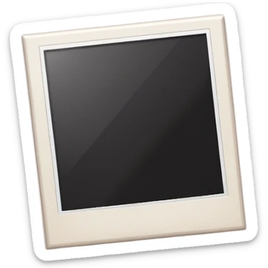 White Polaroid frame sticker