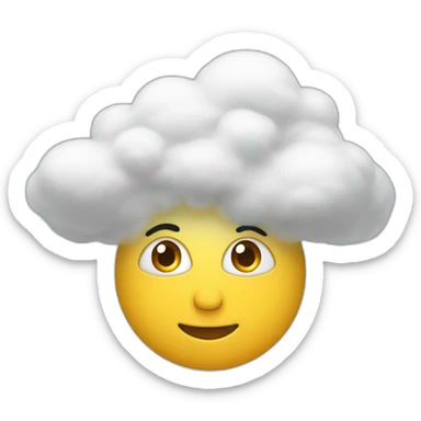 Quelqu’un en colère avec un nuage au dessus de la tete sticker