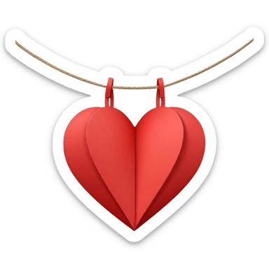  string paper heart  sticker