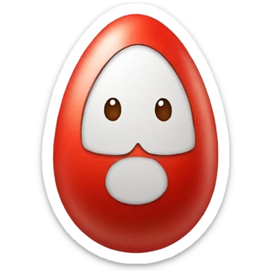 red egg easter sticker