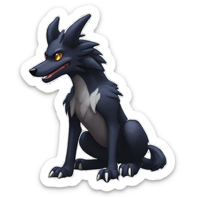  Cool Edgy Sergal-Houndoom-Fakémon  sticker