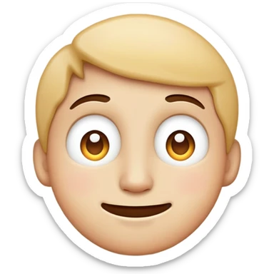 Confused questioning happy face sticker