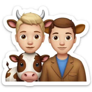 😏+🐮Add these two emojis sticker