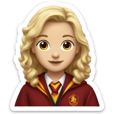 Blonde gryffindor girl Caucasian  sticker