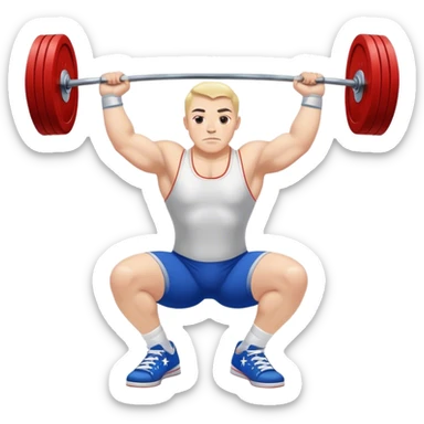 europian powerlifter converse shoes clean and jerk exercise sticker