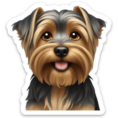 A dog of the Yorkshire Terrier breed. sticker