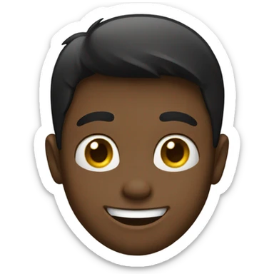 happy boy in black shirt sticker