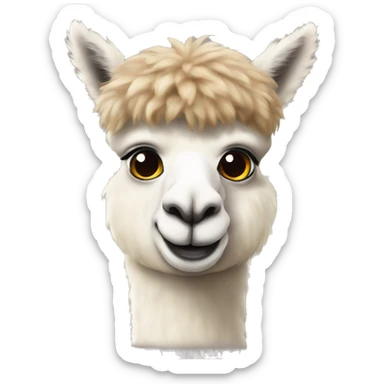 Alpaca with German flap sticker