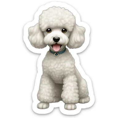 dog Miniature Poodle full body sticker