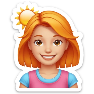 sunburned girl emoji sticker