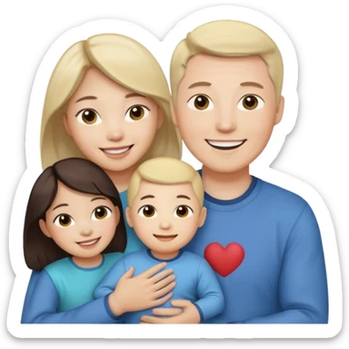 family emoji 3 people korean x white amwf sticker