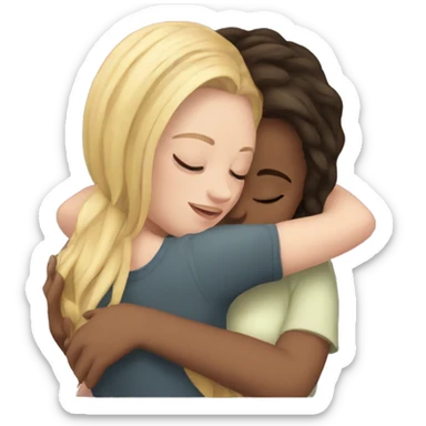 White girls cuddling sticker