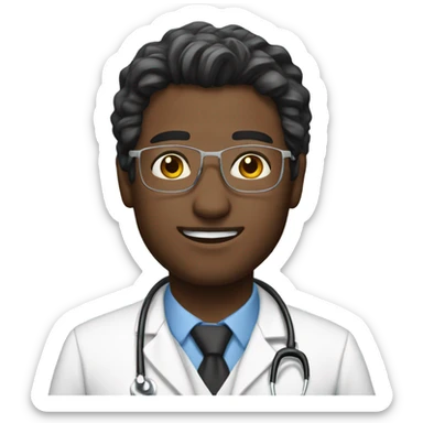 Admire a male white doctor  sticker