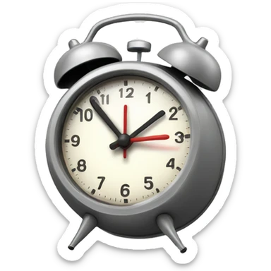 Alarm clock with legs running  sticker