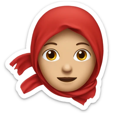 Red scarf for women sticker