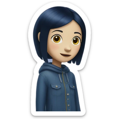 coraline girl sticker