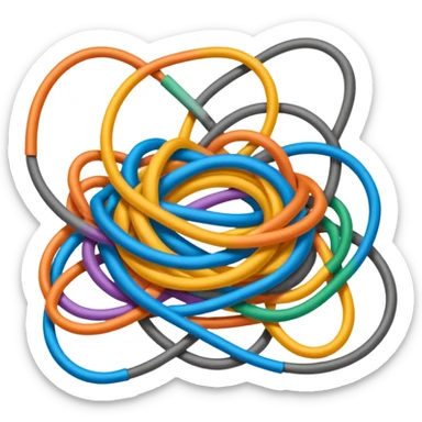 Tangled Cables sticker