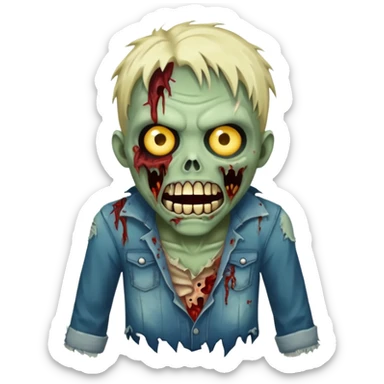Zombie With Fangs sticker