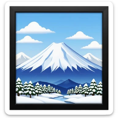 winter mountain tokyo sticker