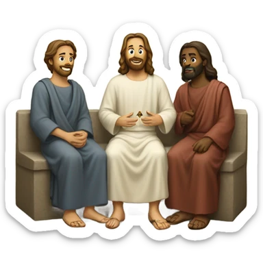Jesus with his disciples sticker