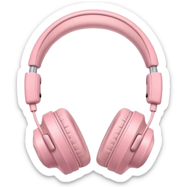light pink headphones sticker