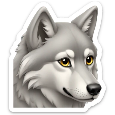 Loup amoureux  sticker