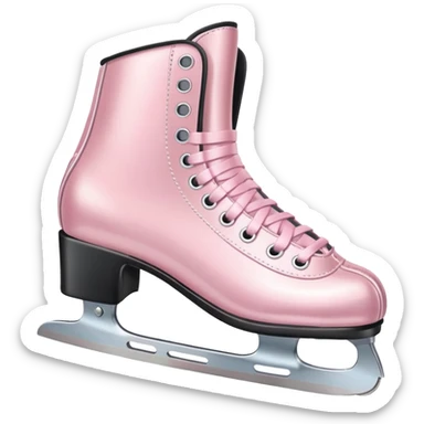 pastel pink ice skates sticker