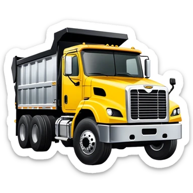 Dump Truck - Freightliner 114SD (Model Year: 2022) (Iconic colour: Yellow with black and silver) sticker