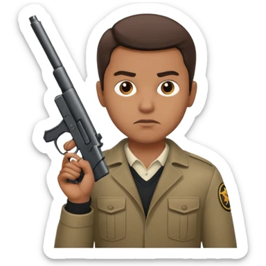 Emoji con arma de hombre sticker