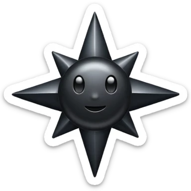 Сделай пожалуйста эмодзи надпись black star service sticker
