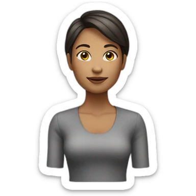 Memoji manager young woman no neck sticker