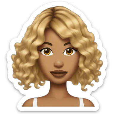 Beyoncé wiht hair sticker
