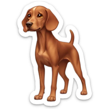 Dog Viszla full-height sticker