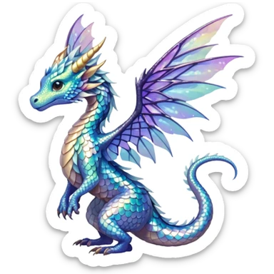 Anime Fae Dragon She her sticker