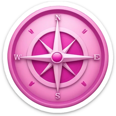 Pink compass sticker