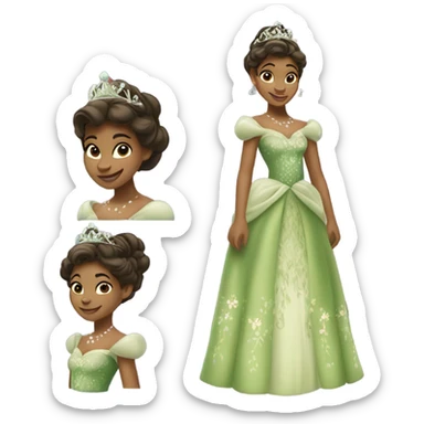 Princess Tiana girl sticker