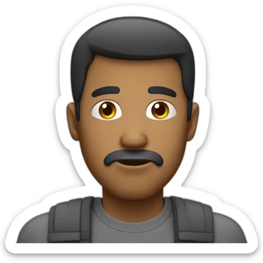 Man tell keep quiet and hear sticker